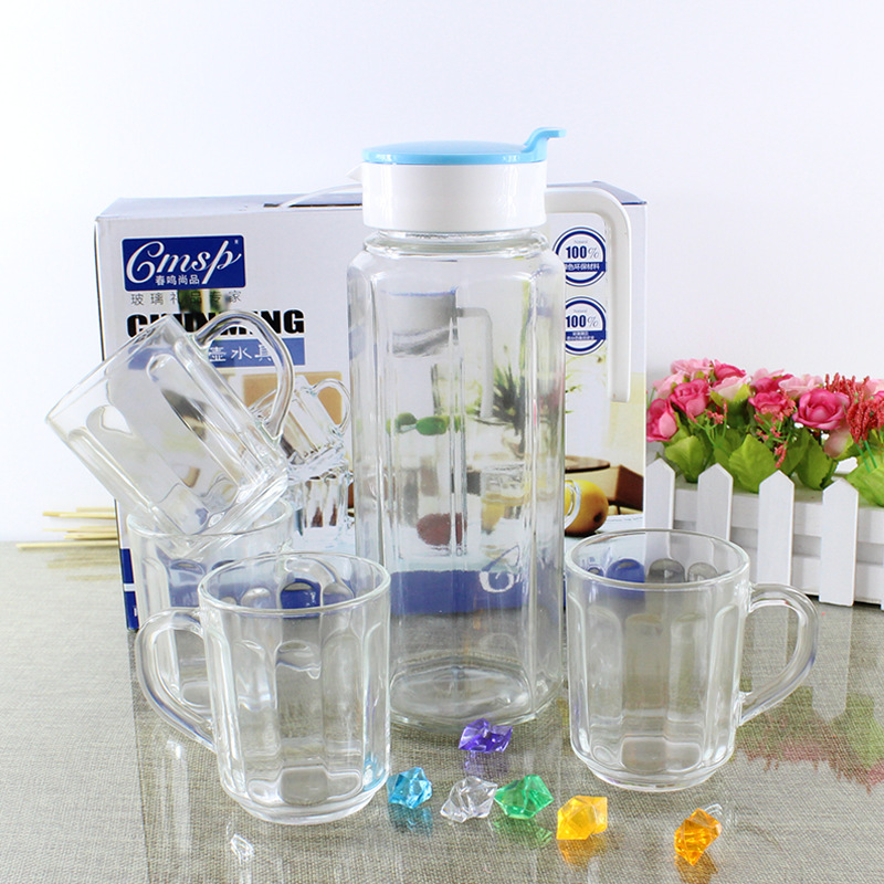 Factory direct sales of 5-piece household daily-use cold water kettle set, Qiankun kettle set, juice water cup and cold water kettle set