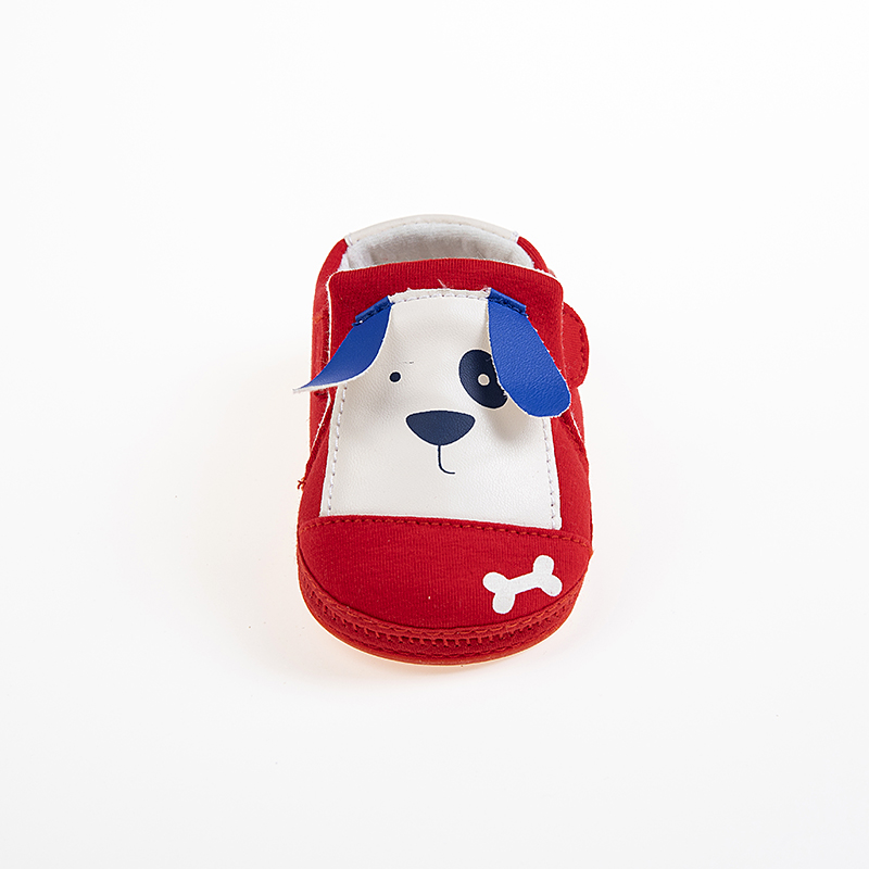 Long ears puppy dog single shoes small bone print breathable