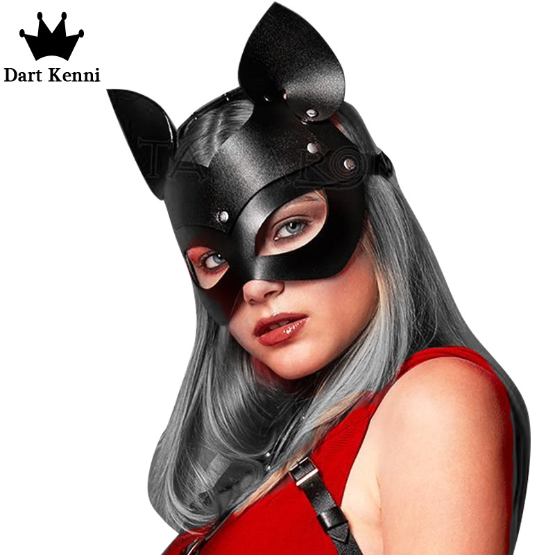 欧美男女用眼罩调情另类猫头女郎神秘面具化妆舞会面罩内衣配饰品