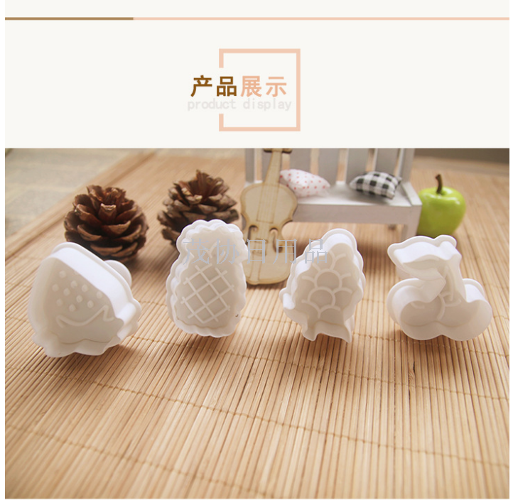 3PCS grapevine leaf - shaped sugar cake printing embossed biscuit slinky OPP plain packaging