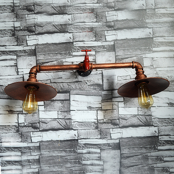 European retro industrial style Iron wall lamp bar hotel restaurant retro lighting products metal pipe lamp