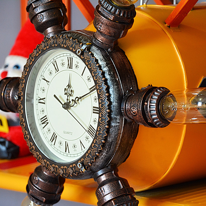 复古铁艺双翼飞机置物架壁灯网咖酒吧餐厅墙壁装饰架