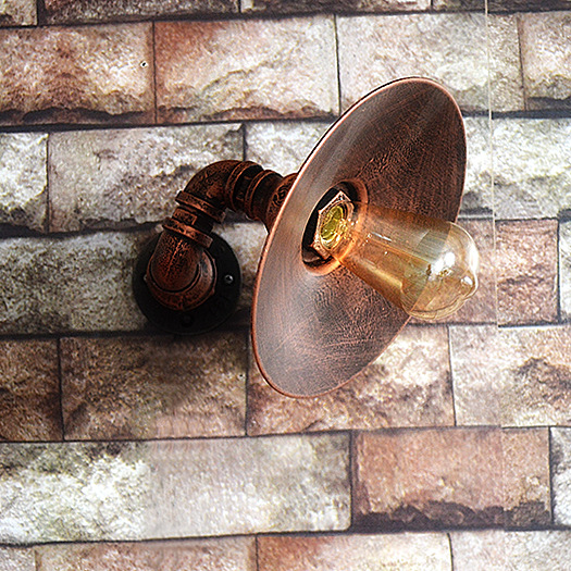 Wrought iron pipe wall lamp antique lamps American wrought iron table lamp bar restaurant lamps