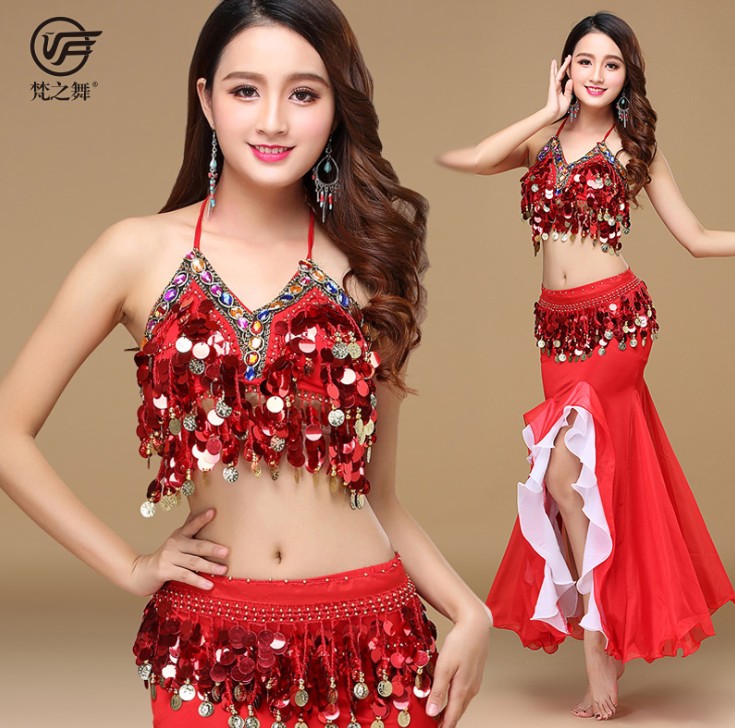 肚皮舞表演服印度舞表演服套装肚兜款新疆舞舞蹈服装
