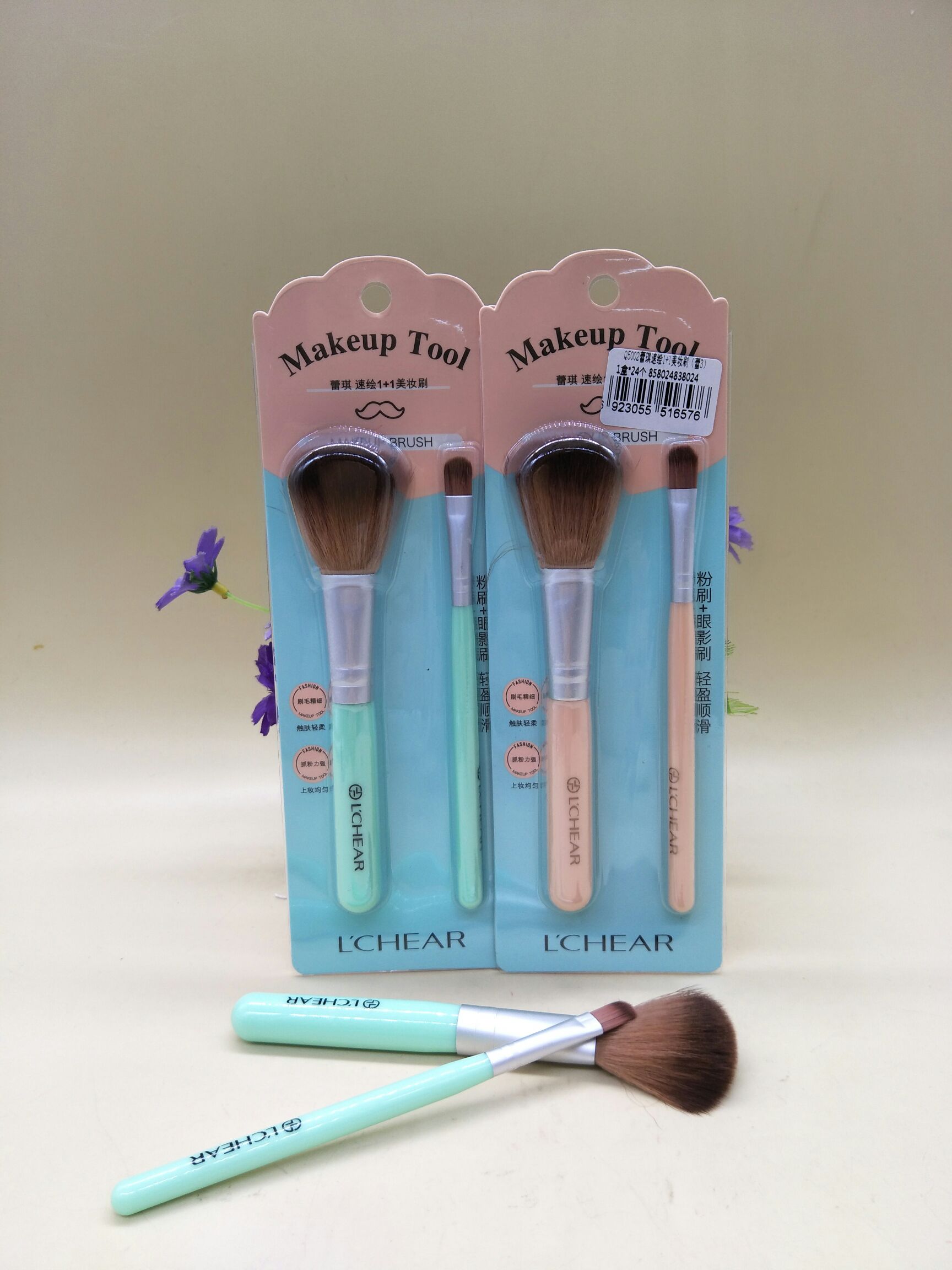 新款Q5002蕾琪速绘1+1美妆刷[玫瑰][玫瑰][玫瑰]