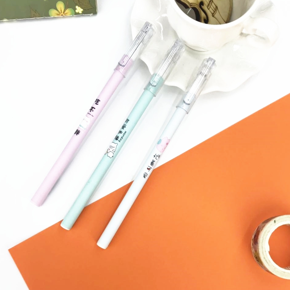 Wanbang 9073 Student gel Pen Exam Special 0.38mm cartoon creative gift Acrylic stand details Picture