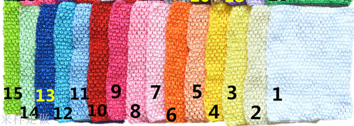 欧美热卖 9inch 钩针裹胸 23x20cm 韩国丝儿童抹胸 43色现货