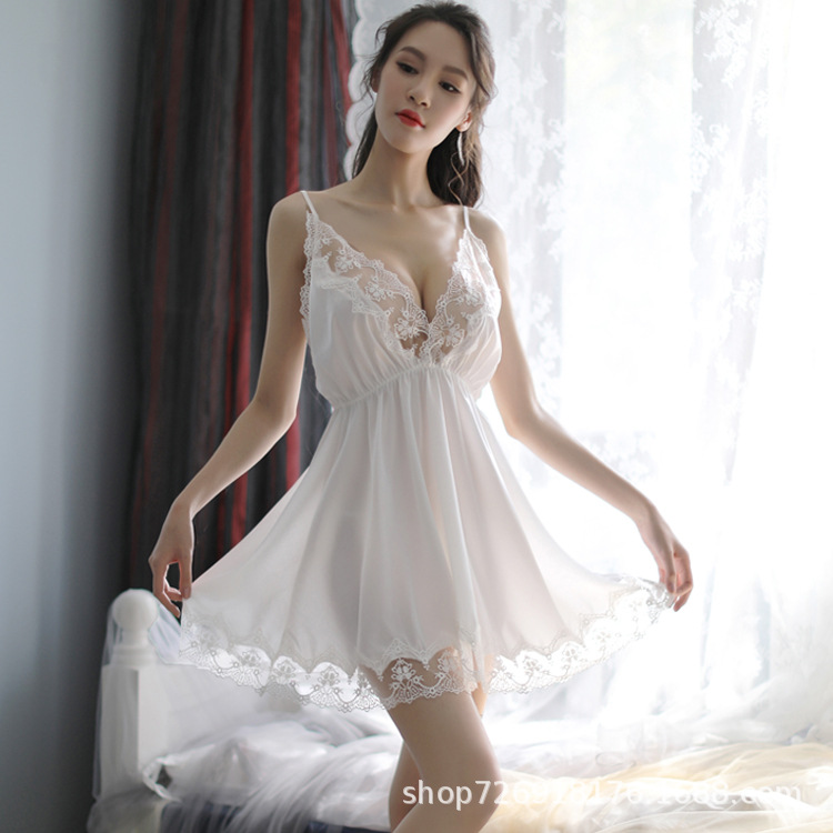 魅诗姬女士情趣内衣 外贸刺绣蕾丝睡裙诱惑睡衣家居服套装批发