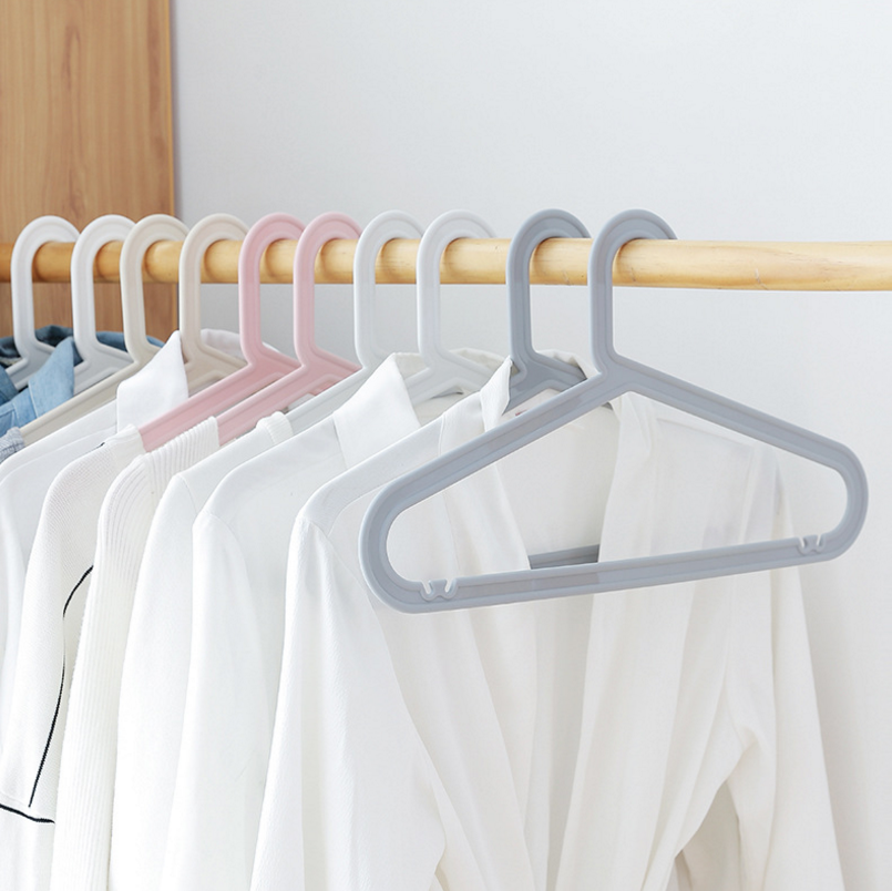 无痕衣架衣柜家用塑料成人多功能防滑吊带衣挂白色衣撑 干湿两用细节图