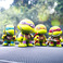 Q版忍者神龟抖音同款汽车摆件卡通公仔车内饰品创意玩具车载用品图