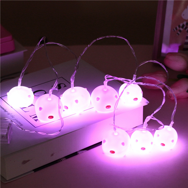 Creative cartoon atmosphere light small night light decorative flash light girl heart room pendant lamp string