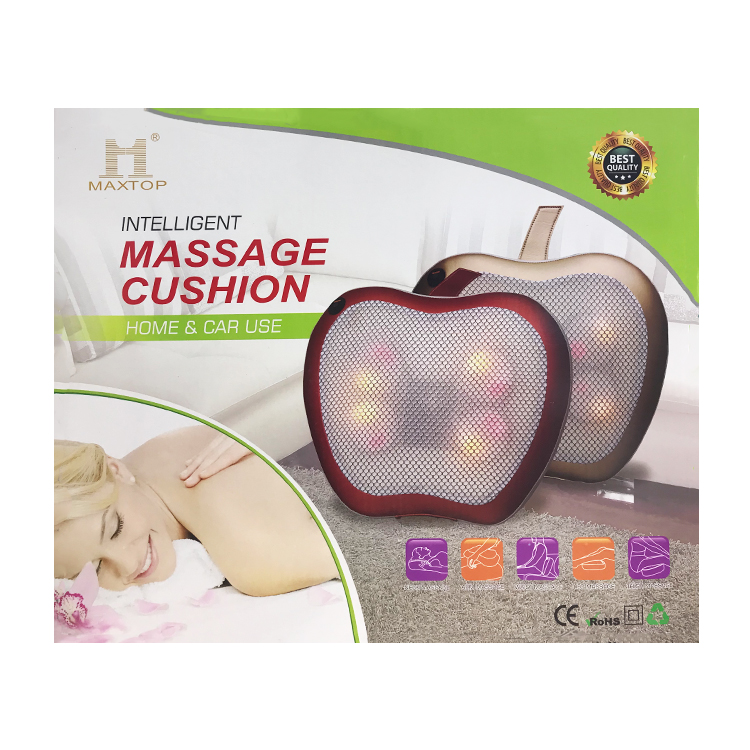 Vehicle-mounted home multi-functional shoulder massage pillow to relieve fatigue, apple-shaped shoulder and neck treatment device