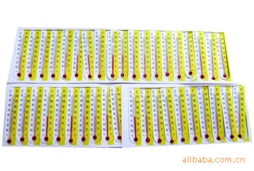 Wholesale paper thermometers, 2.9*1.0 glass thermometers, alcohol thermometers details Picture