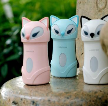 USB Cute Fox Humidifier, Mini Car Office Desk Water Replenisher, Multi-functional Humidifier and Purifier
