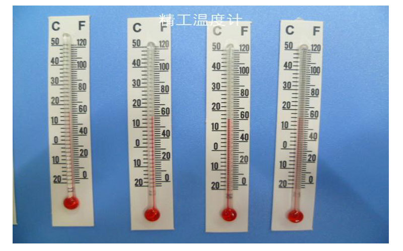 Factory direct sales of handicrafts paper thermometers, portable 8.5*1.5 cardboard glass red water thermometers, digital indoor and outdoor temperatures Application Scenario