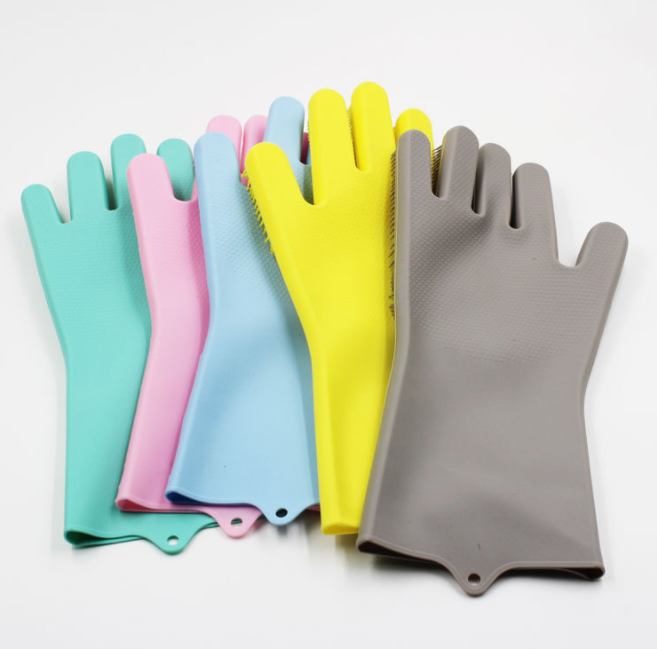 South Korea imported magic silicone dishwashing gloves female waterproof durable cleaning kitchen dishwashing clothes magic Specification drawing
