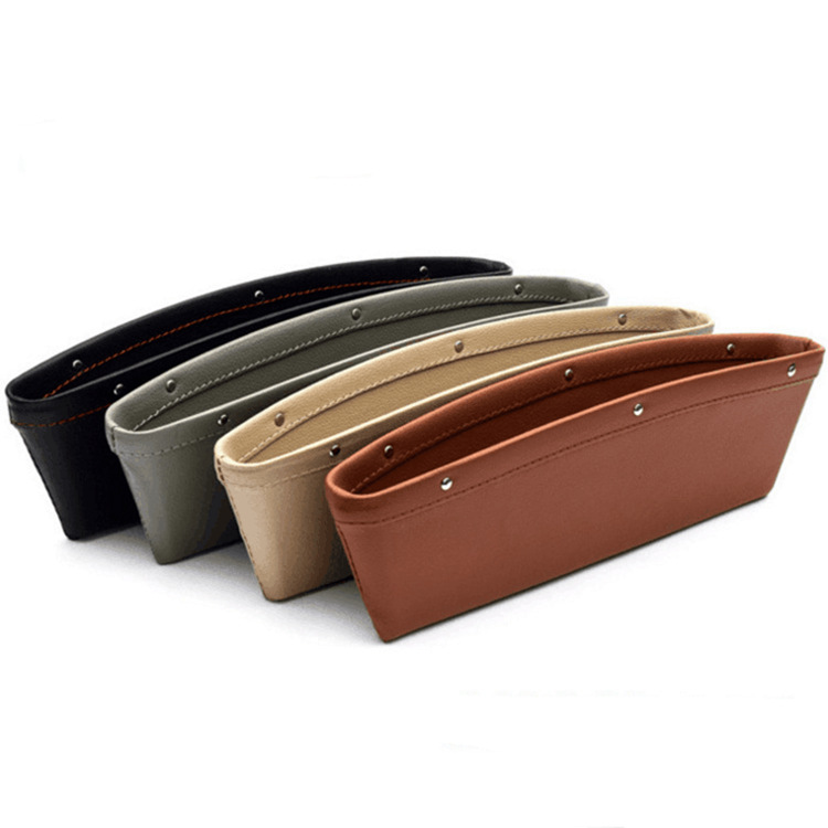 Cross-border car slit box, leather seat gap storage box, car trash can, car storage box, PU