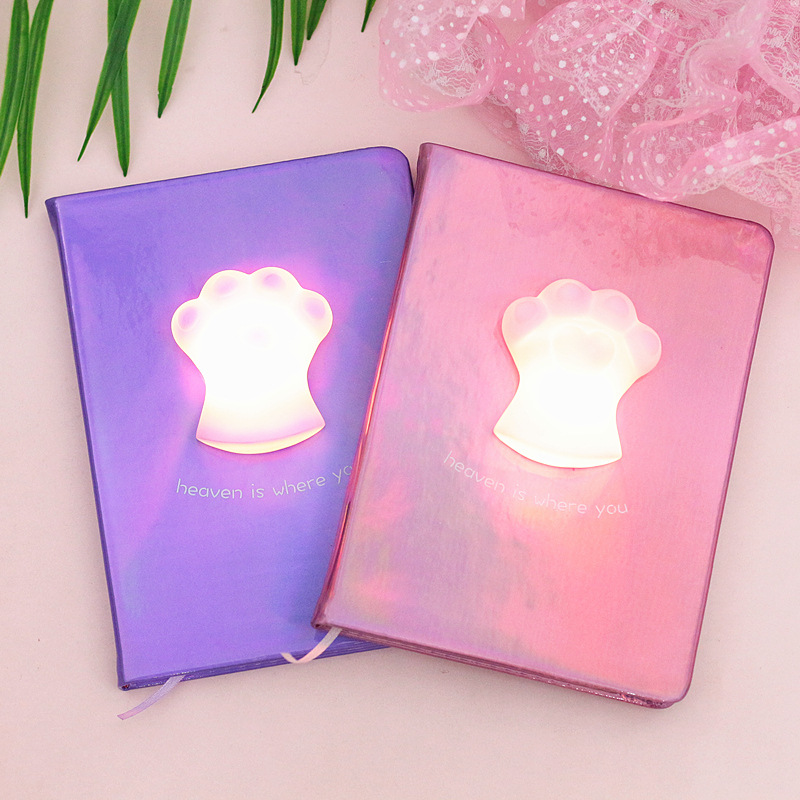 Creative cute paw douyin with cat paw lamp hand ledger girl heart 520 confession note book gift