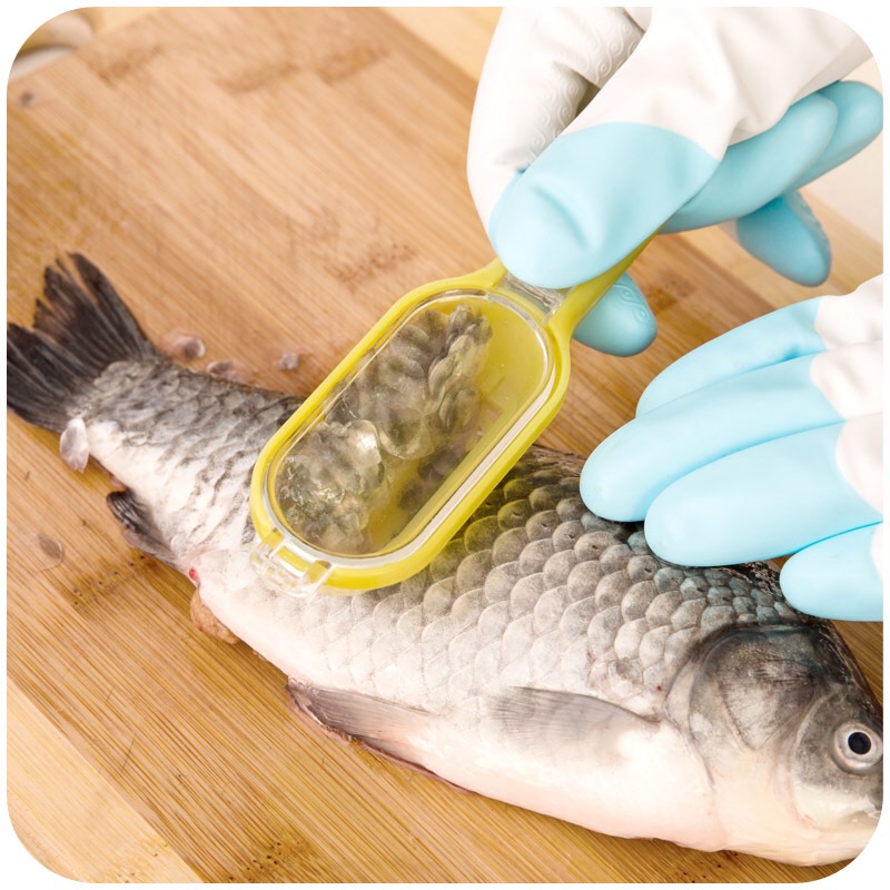 鱼鳞刨批发 实用带盖刮鱼鳞器 厨房刮鱼鳞工具去鳞片刨刀