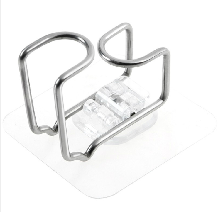 Multi-functional stainless steel washbasin hook, seamless hook, nail-free adhesive hook, bathroom washbasin stand details Picture