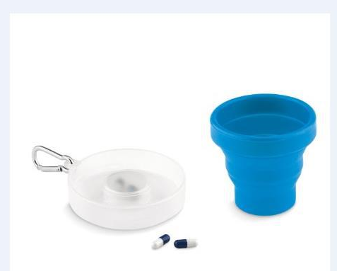 可放药丸硅胶折叠杯 硅胶折叠杯子 多功能户外旅游便携伸缩迷你杯