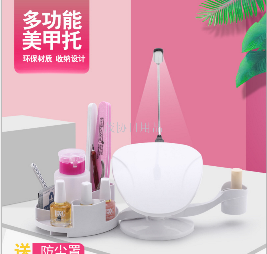 A multi-functional high-end nail art table LED light nail art tool set for beginners, DIY nail application tool table