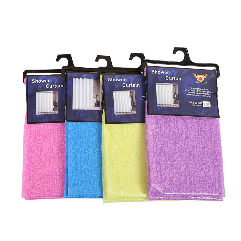 厂家创意卫生间洗漱用品家居窗帘防霉防水浴帘用具纯色浴帐批发