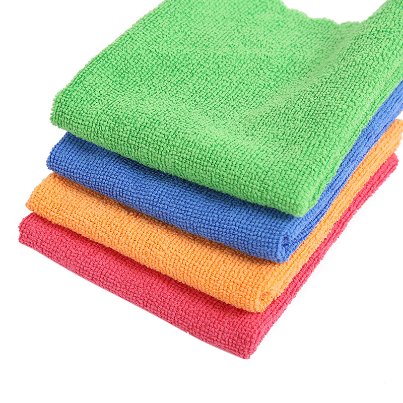 Home kitchen double-sided bibulous cloth hair - free oil - free dishtowel pure color dishcloth cleaning towel wholesale thumbnail