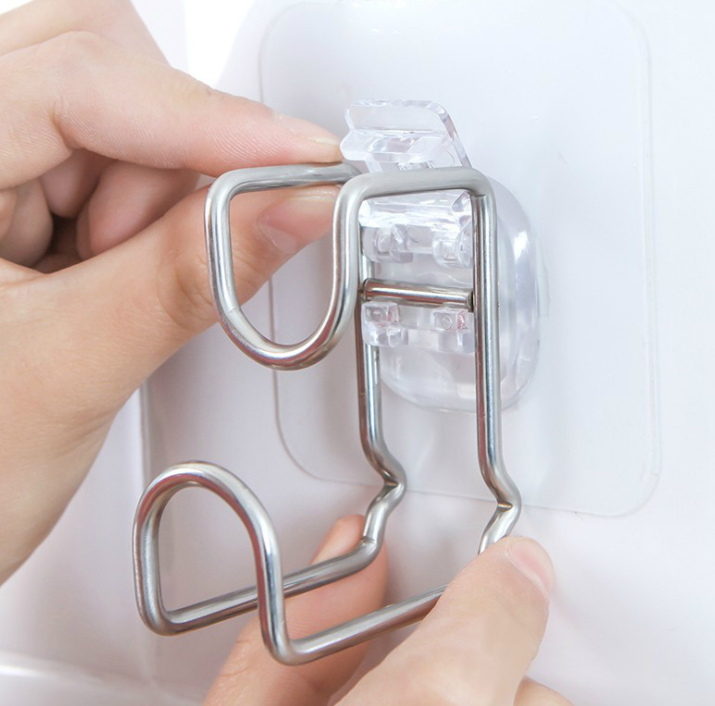 多功能不锈钢脸盆挂钩 无痕挂钩免钉粘钩浴室脸盆架