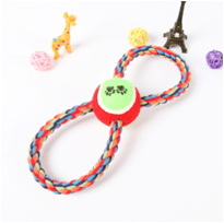 8 character knot rope knot cotton string tennis ball pet cotton knot rope dog training toy bite resistant pet supplies thumbnail