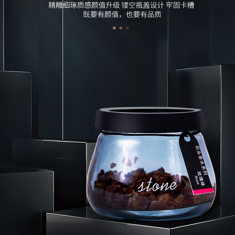Factory direct sales of car perfume zeolite car aroma diffuser stand, creative stone perfume stand, decorative and fashionable gift Application Scenario