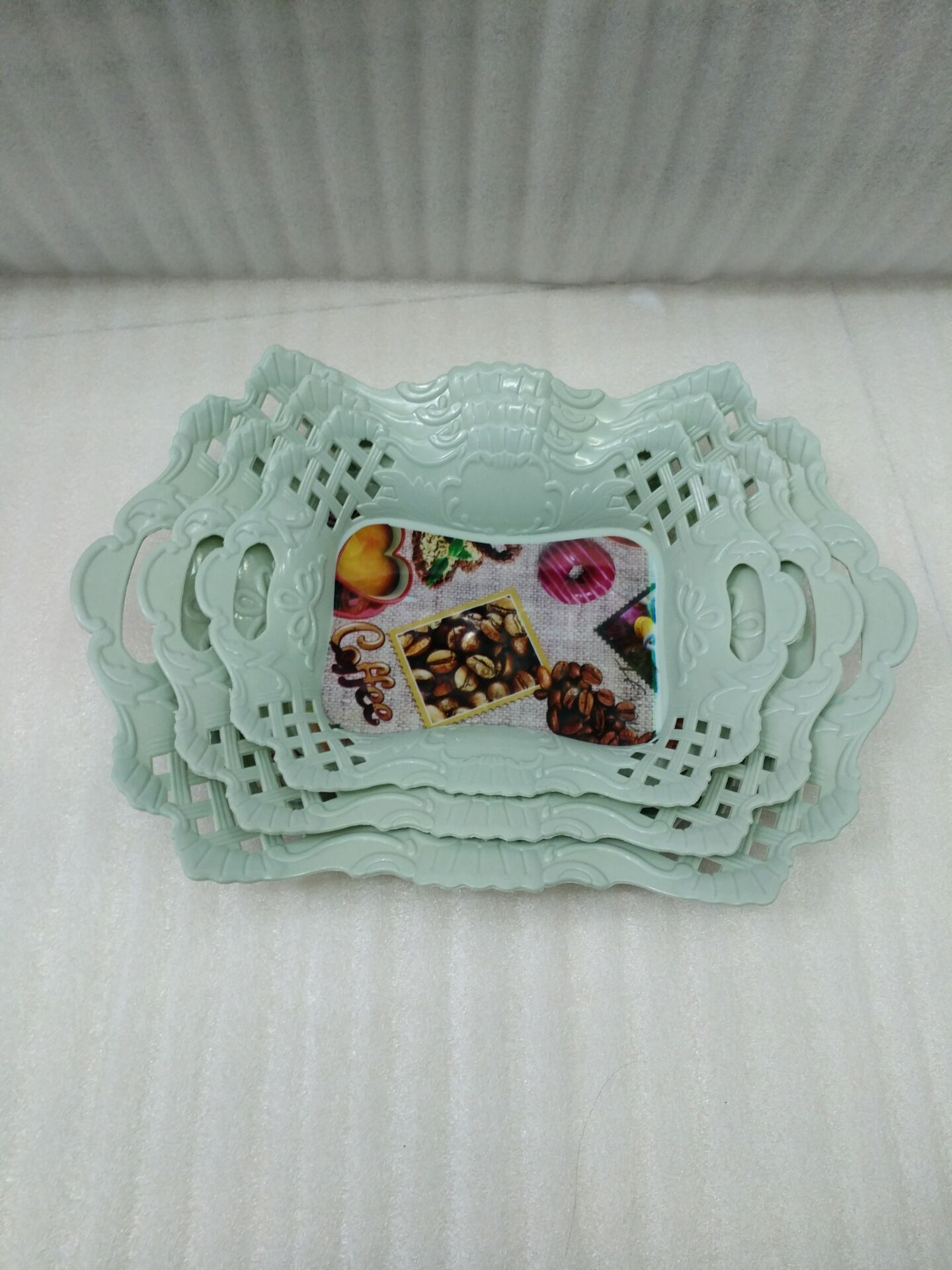 小号创意果盘多色欧式pp材质家用水果零食盘批发