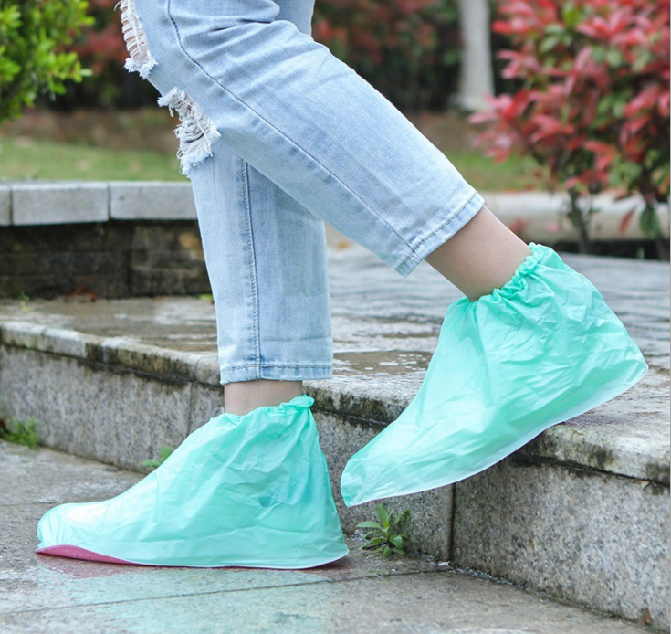 情侣简易塑料雨鞋套 户外旅游鞋套低帮多用防水雨鞋套细节图
