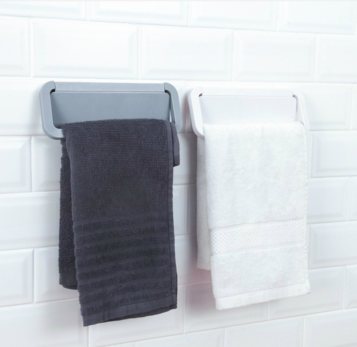 免打孔毛巾架粘贴式无痕挂架毛巾架子浴室卫生间置物架厨房抹布架