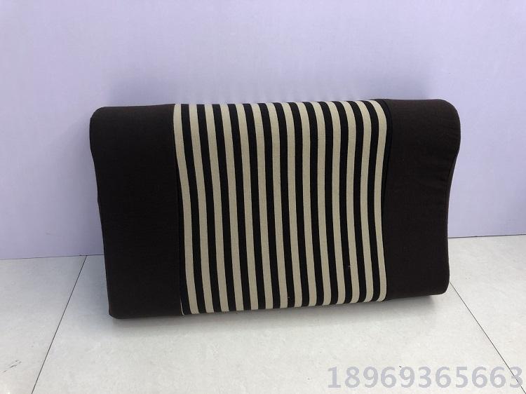 记忆枕韩国日本素色条纹布3050高低枕胀气慢回弹海绵礼品枕头