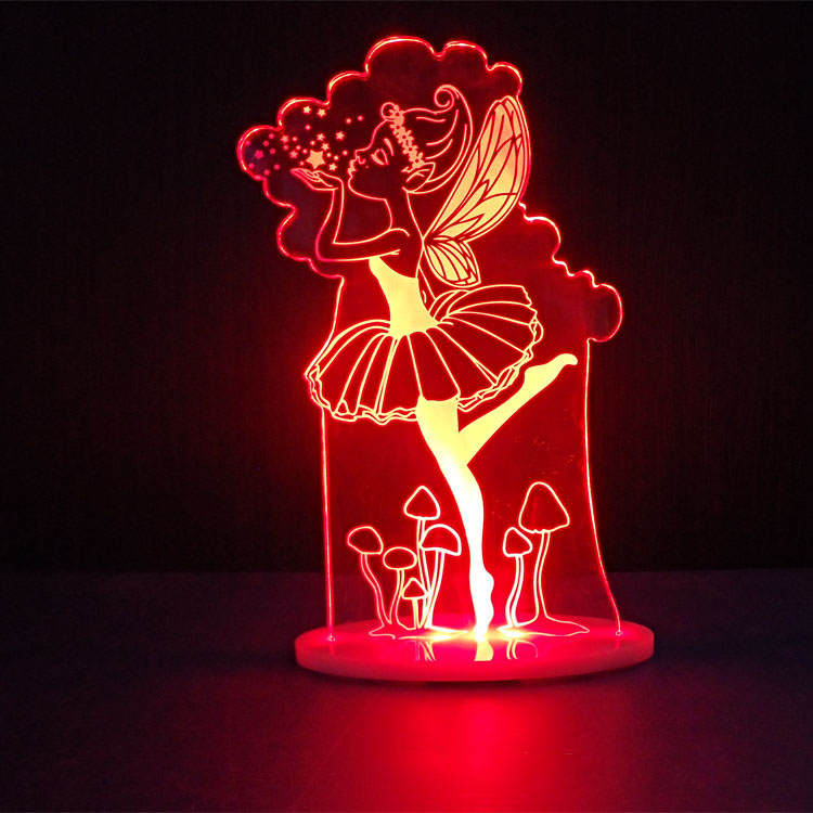 3D night Light Remote control night light LED creative product New unique gift home charging desk lamp