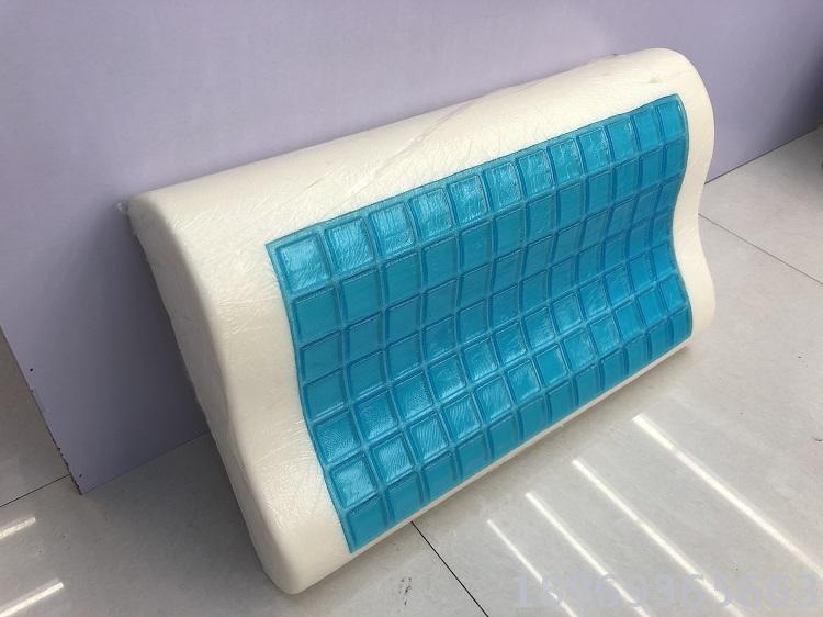 Memory pillow, Middle Eastern Arabian cool ice pad, gel white bubble knitted fabric, high and low pillow, sponge memory pillow Specification image