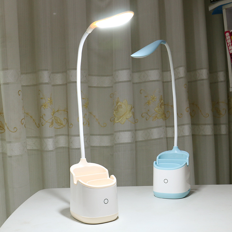 凌盼高亮度办公台灯 男女必备手机支架多功能led台灯