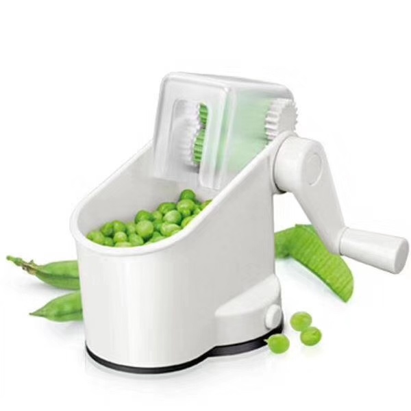 The new V pea peeler features a fixed suction cup base, a hand-cranked peeler, a spilling-proof peeler, and a storage jar Application Scenario