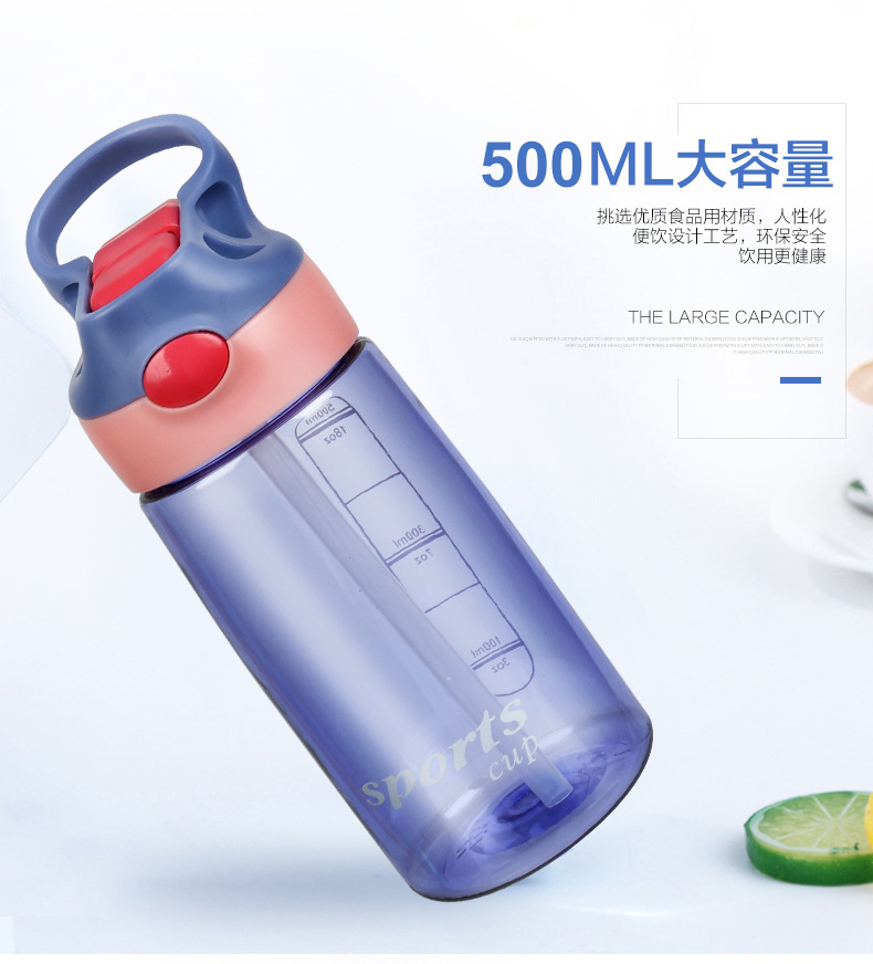 Manufacturer Direct Sales Portable Spring Suction Nozzle Plastic Space Cup 500Ml Application Scenario