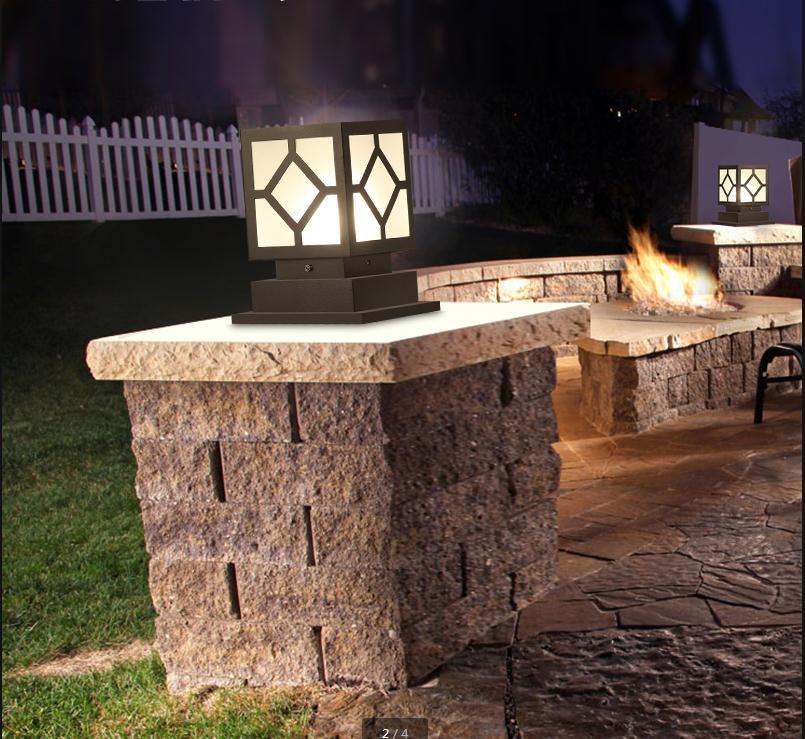 Waterproof solar wall lamp post lamp post lamp post lamp yard lamp outdoor gate villa garden lawn lamp