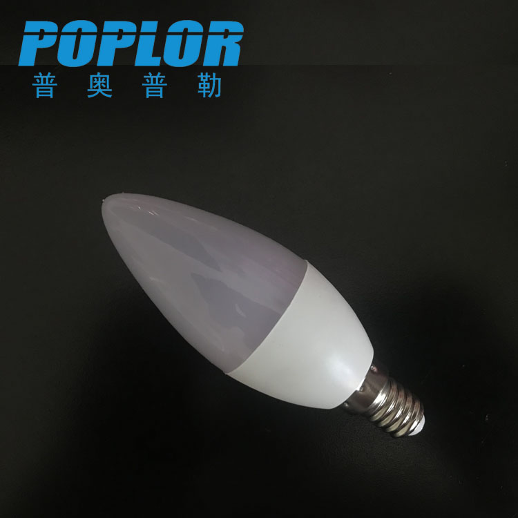 LED candle light 5W Plastic-coated aluminum bulb crossflow bright energy-saving tip/tail E27/E14
