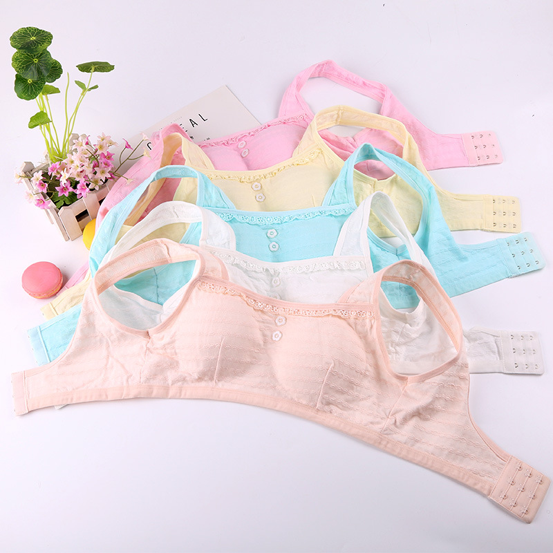 2019新款纯棉宽肩提花运动小背心 无钢圈透气舒适学生背心内衣