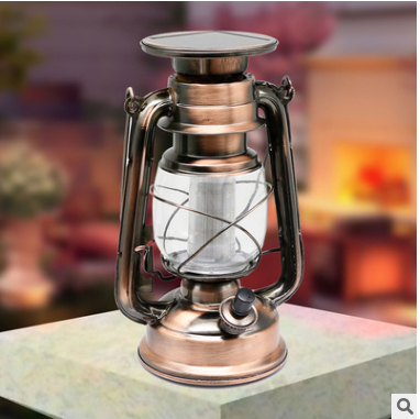 Cross-border solar LED outdoor New Solar lantern portable tent lamp camping lamp garden lamp full figure