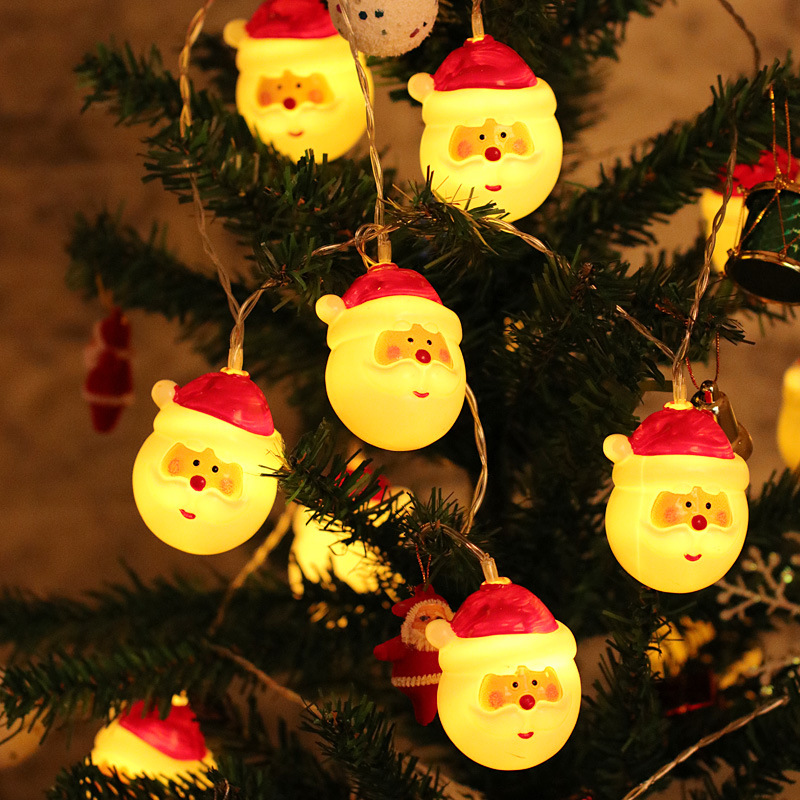 LED lights flash lights lights chain DIY Santa Lights chain room bedroom Christmas outdoor decorative lights