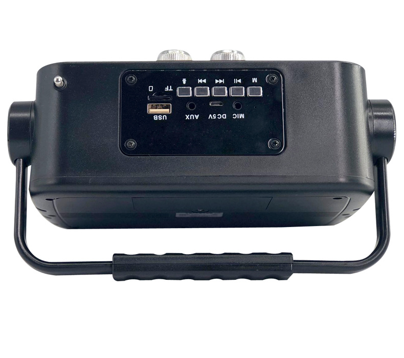 Portable outdoor square dance audio system with Bluetooth card insertion, loudspeaker with recording microphone function Application Scenario