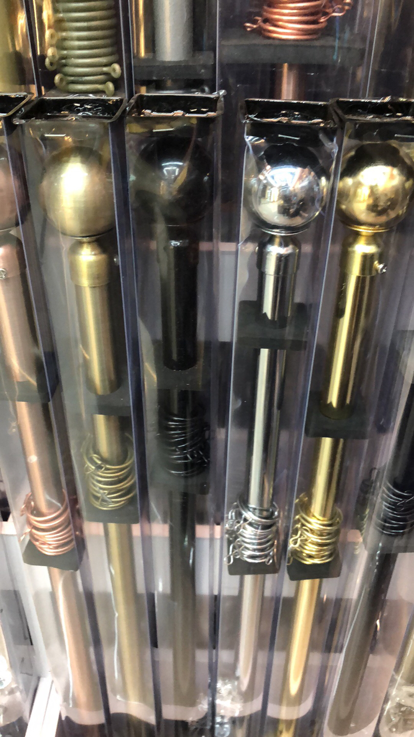 Wholesale of telescopic belt drill curtain rod sets details Picture