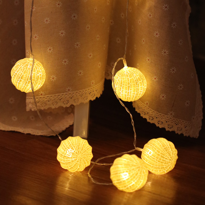 LED lamp Flash lamp string yellow crackle ball star room Bedroom holiday decoration USB lamp