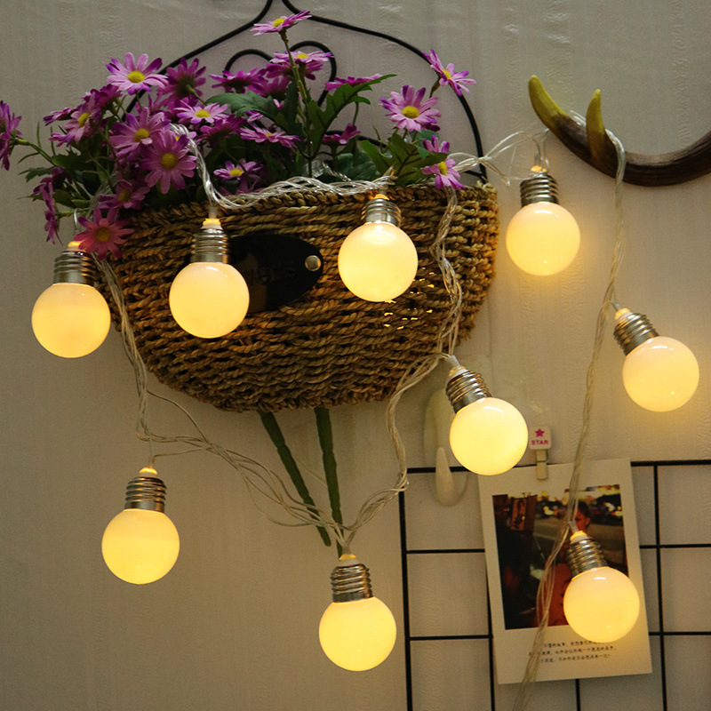 Flash lights DIY simulation large bulb string indoor decorative lights background romantic star lights