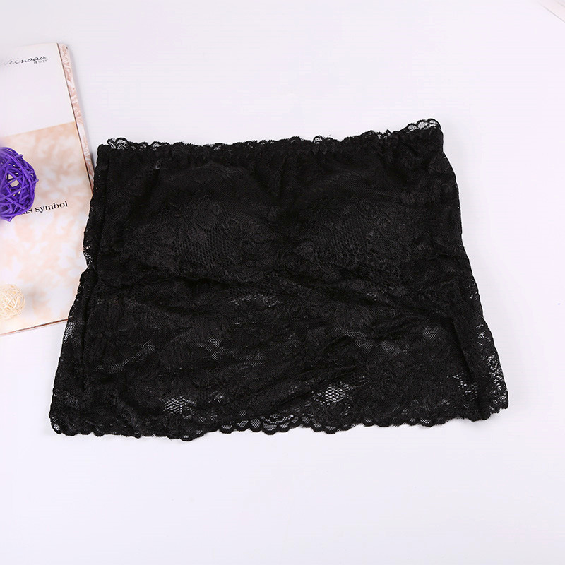 2019新款长款蕾丝裹胸 夏季性感百搭无钢圈打底抹胸女士内衣批发白底实物图